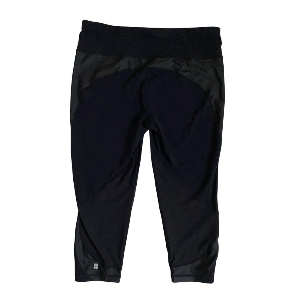 Sweaty Betty The Power Black Cropped Mesh Panel Leggings SB4353 Womens Large - Picture 3 of 9